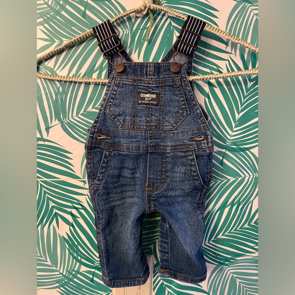 OshKosh Bgosh baby denim overalls 3 months